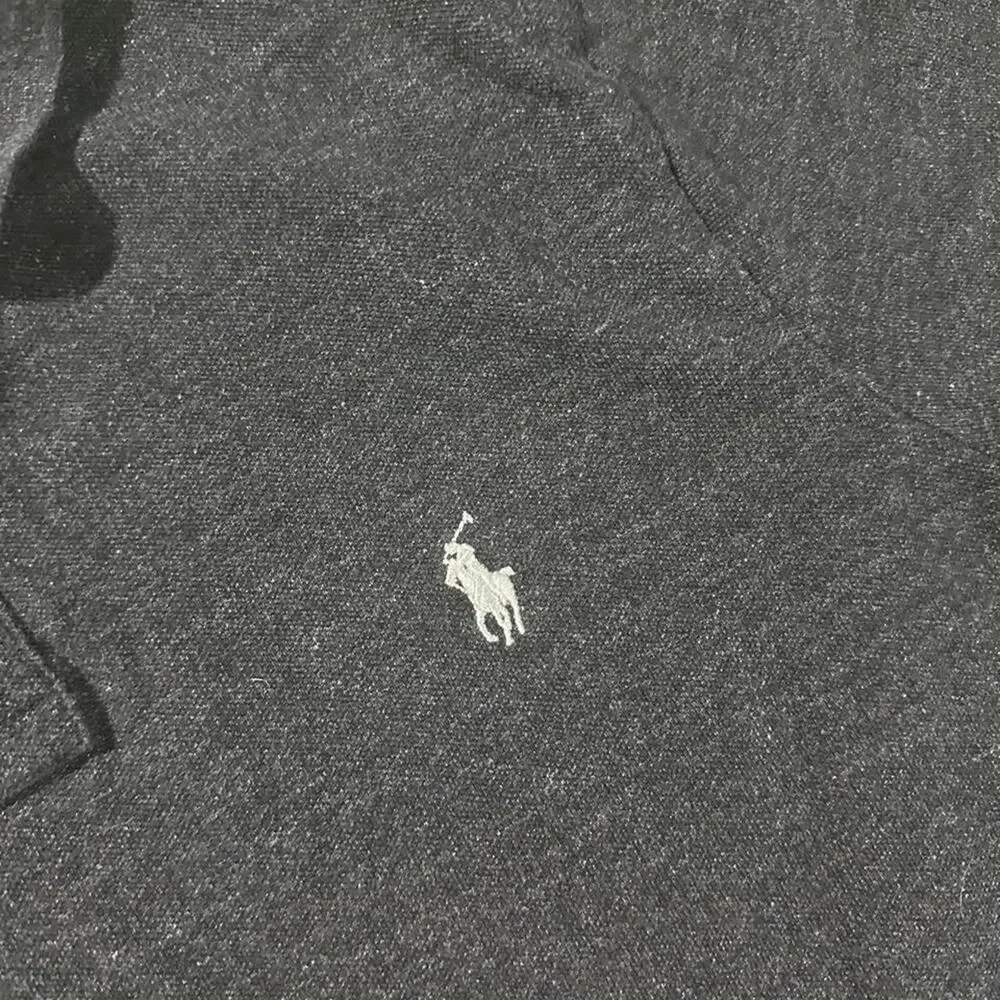Black and White Ralph Lauren brand Polo Shirt - L; 20x25 (Width/Length)
